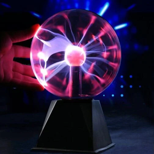 lampe boule plasma main