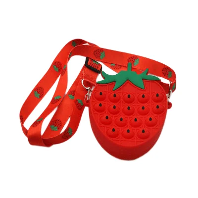 sac pop it fraise rouge