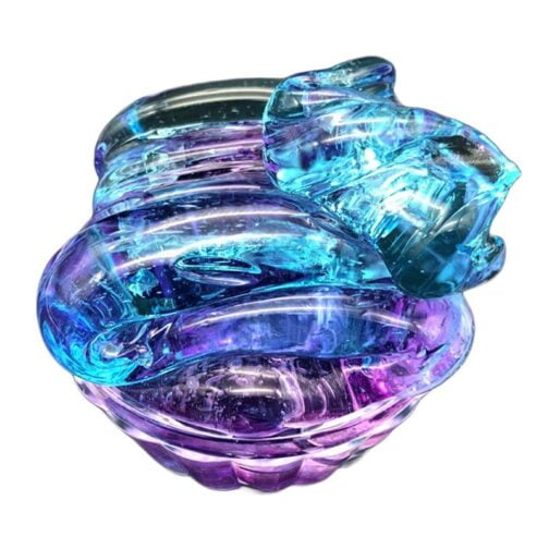 slime cristal bleu et violette